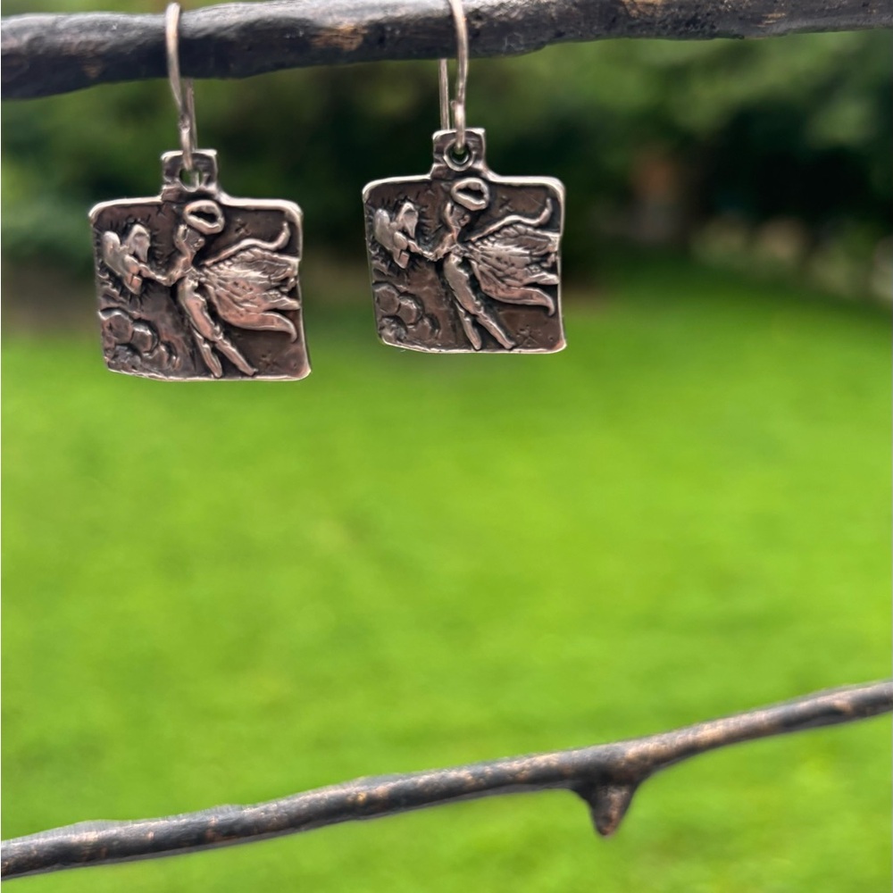 Jes Maharry Silver Fairy Earrings | *Fast Shipping* - Picture 2 of 3